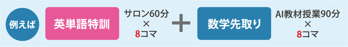 新中1進学準備講座　受講例